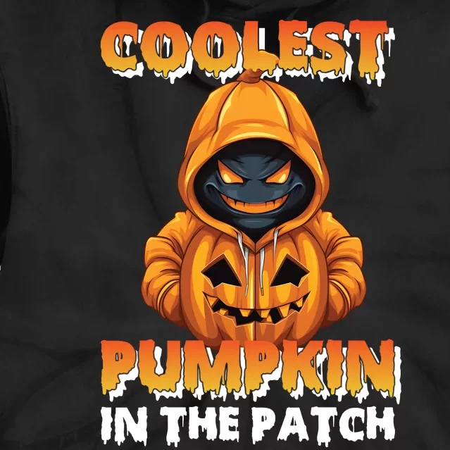 Coolest Pumpkin In The Patch Halloween Kids Design Tie Dye Hoodie