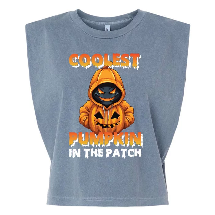 Coolest Pumpkin In The Patch Halloween Kids Design Garment-Dyed Women's Muscle Tee