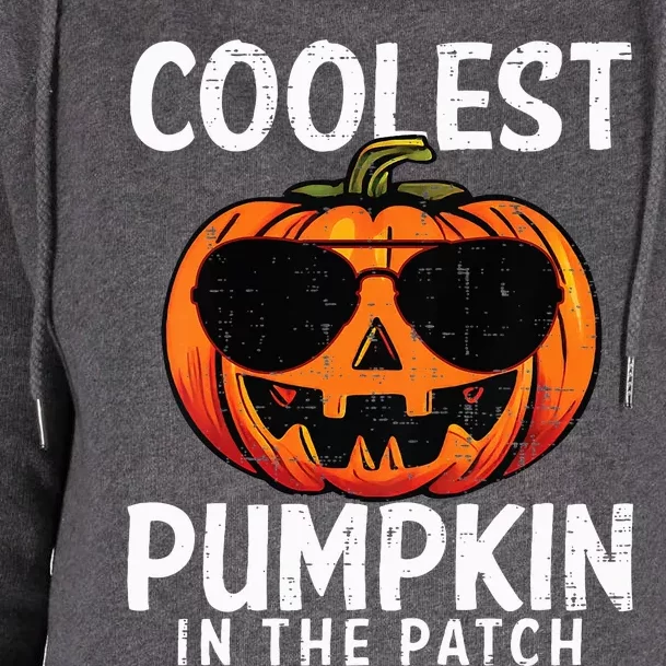 Coolest Pumpkin In The Patch Halloween Womens Funnel Neck Pullover Hood