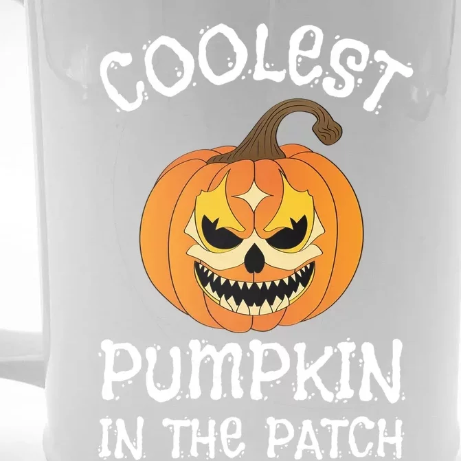 Coolest Pumpkin In The Patch Halloween Fall Design Funny Gift Front & Back Beer Stein