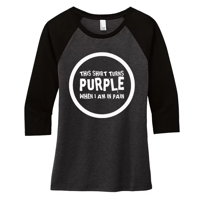 Chronic Pain Illness Awareness Support Purple Pain Fatigue Women's Tri-Blend 3/4-Sleeve Raglan Shirt