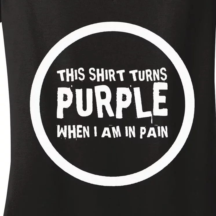 Chronic Pain Illness Awareness Support Purple Pain Fatigue Women's V-Neck T-Shirt