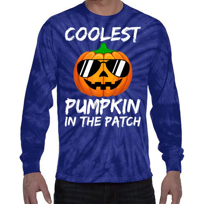 Coolest Pumpkin In The Patch Halloween Pumpkin Tie-Dye Long Sleeve Shirt