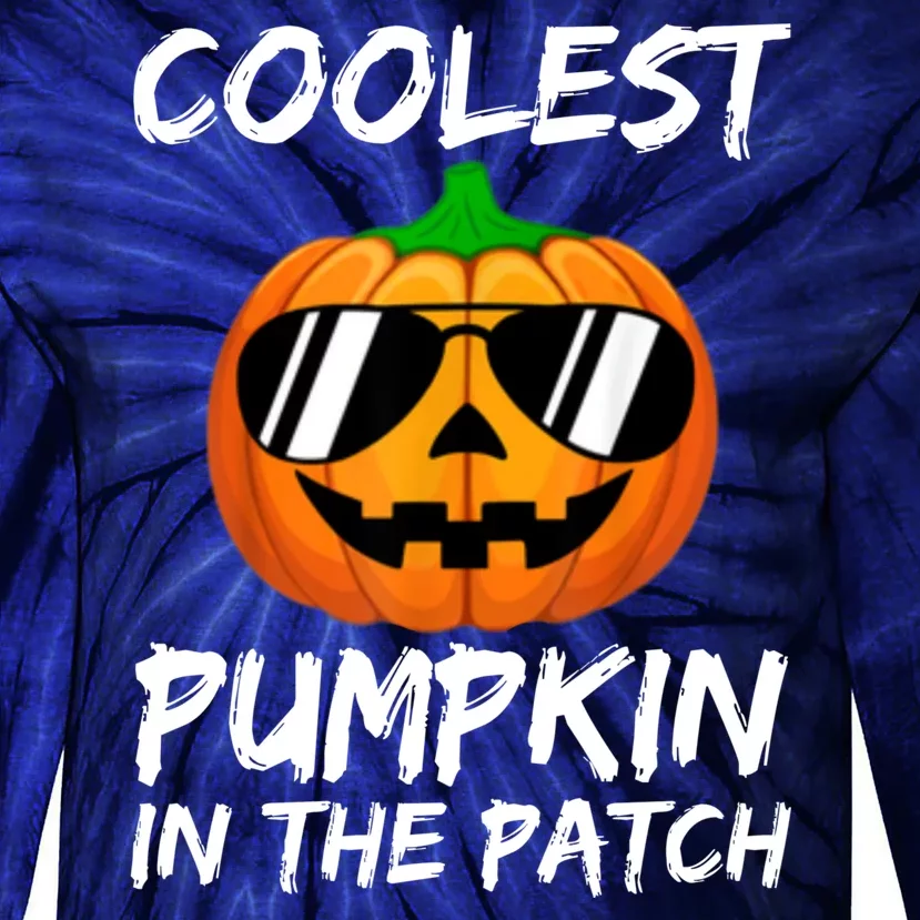 Coolest Pumpkin In The Patch Halloween Pumpkin Tie-Dye Long Sleeve Shirt