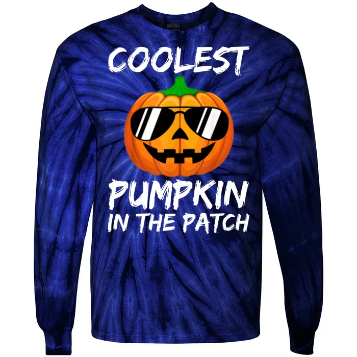 Coolest Pumpkin In The Patch Halloween Pumpkin Tie-Dye Long Sleeve Shirt