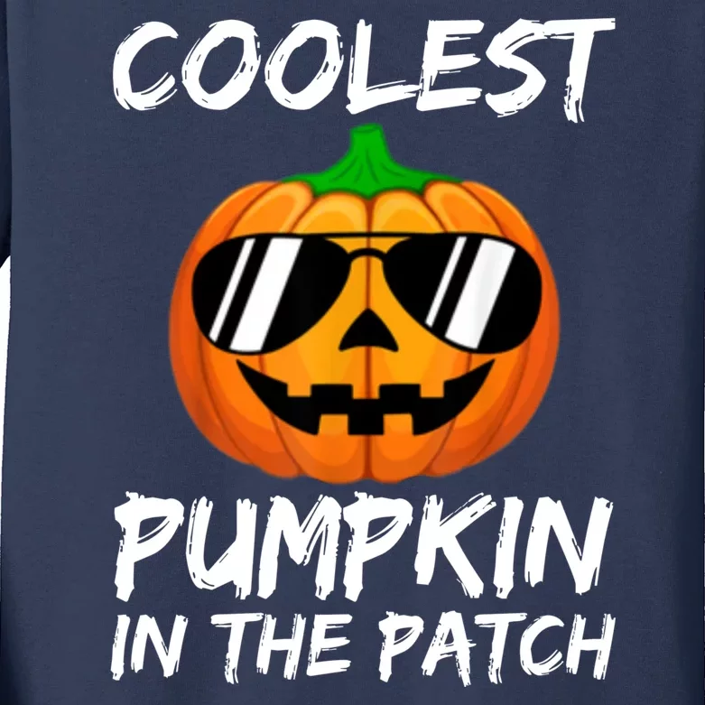 Coolest Pumpkin In The Patch Halloween Pumpkin Kids Long Sleeve Shirt