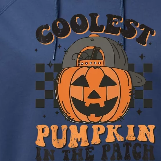 Coolest Pumpkin In The Patch Halloween Funny Gift Performance Fleece Hoodie