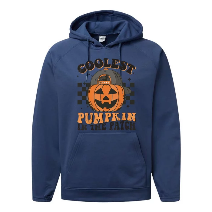 Coolest Pumpkin In The Patch Halloween Funny Gift Performance Fleece Hoodie