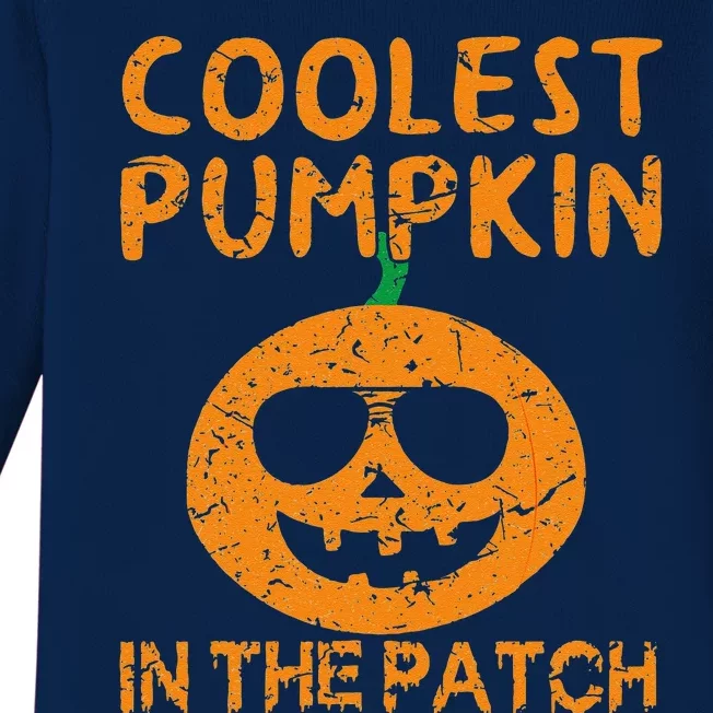 Coolest Pumpkin In The Patch Funny Halloweens Baby Long Sleeve Bodysuit