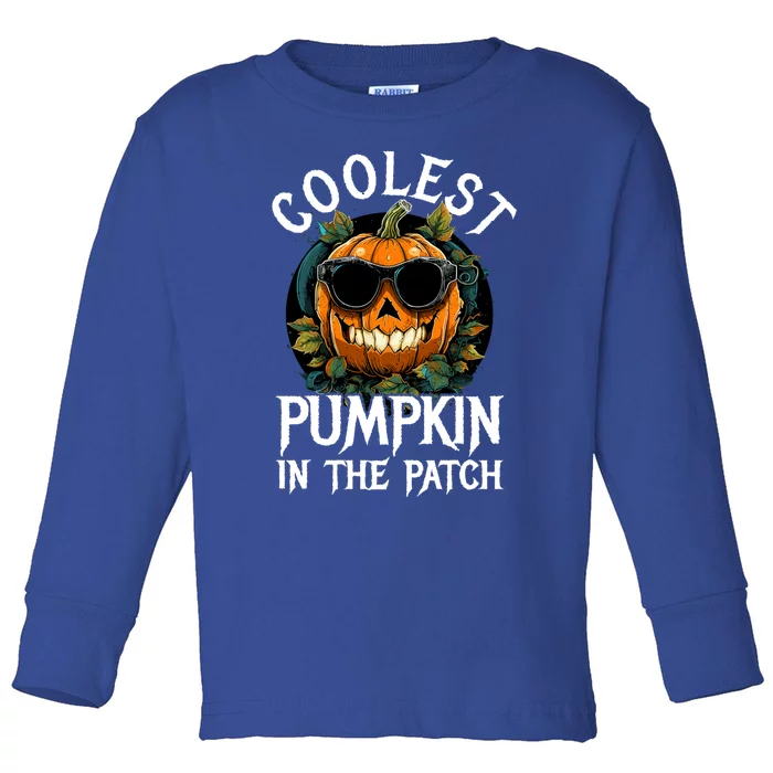 Coolest Pumpkin In The Patch Gift Toddler Long Sleeve Shirt