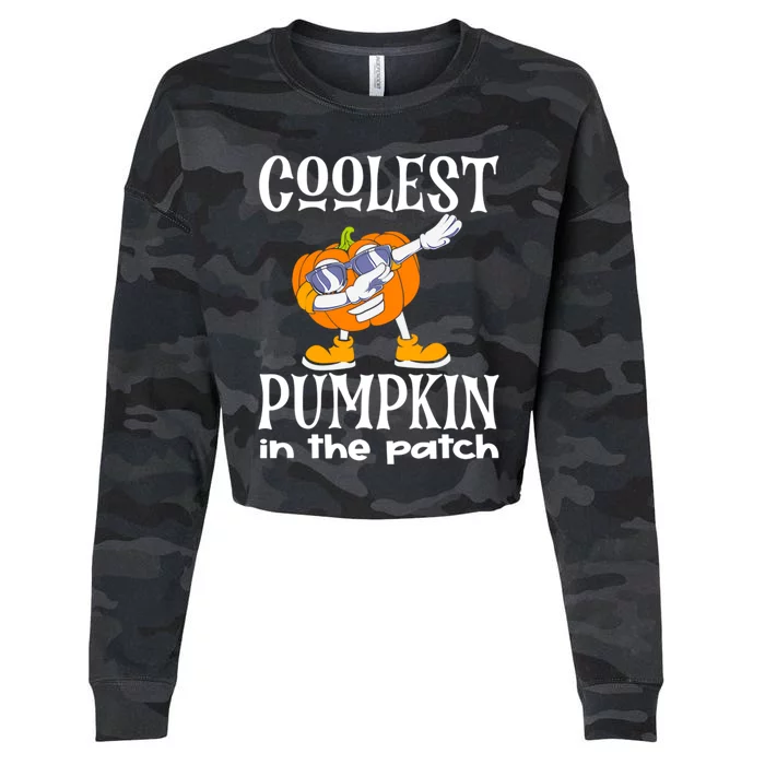 Coolest Pumpkin In The Patch Vintage Pumpkin Halloween Meaningful Gift Cropped Pullover Crew