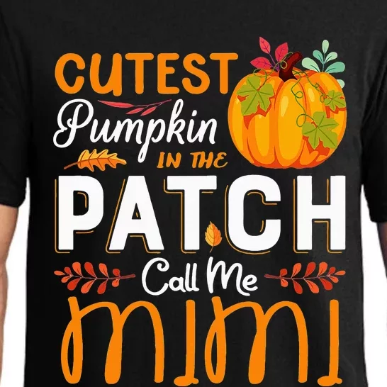 Cutest Pumpkin In The Patch Call Me Mimi Halloween Gift Pajama Set