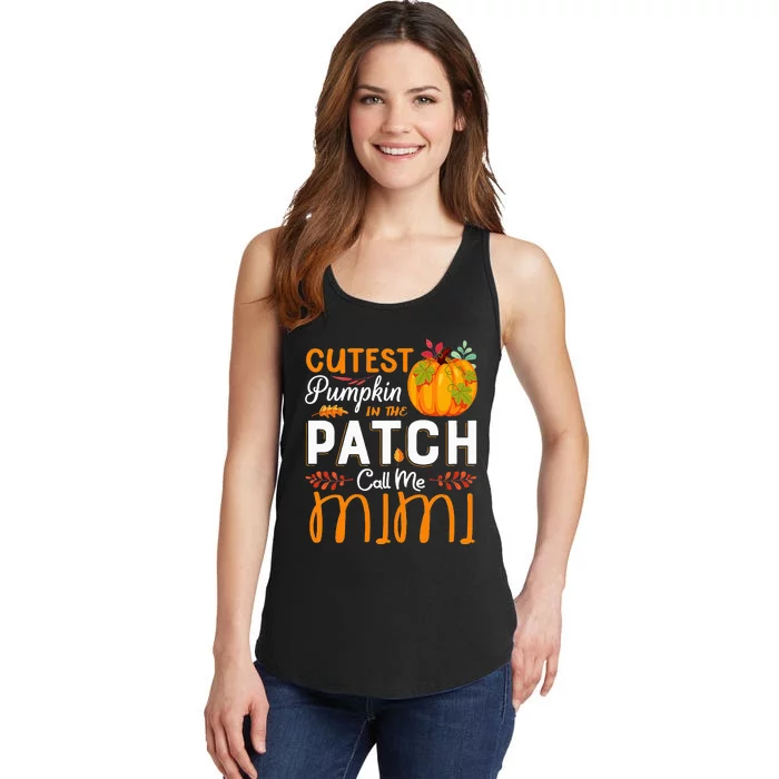 Cutest Pumpkin In The Patch Call Me Mimi Halloween Gift Ladies Essential Tank