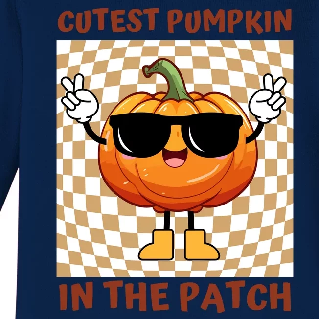 Cutest Pumpkin In The Patch Halloween Costume Baby Long Sleeve Bodysuit