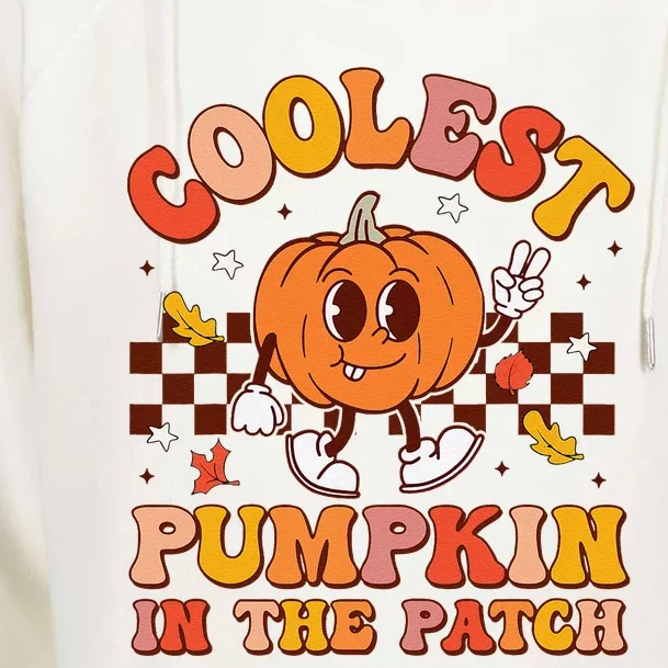 Coolest Pumpkin In The Patch Halloween Womens Funnel Neck Pullover Hood