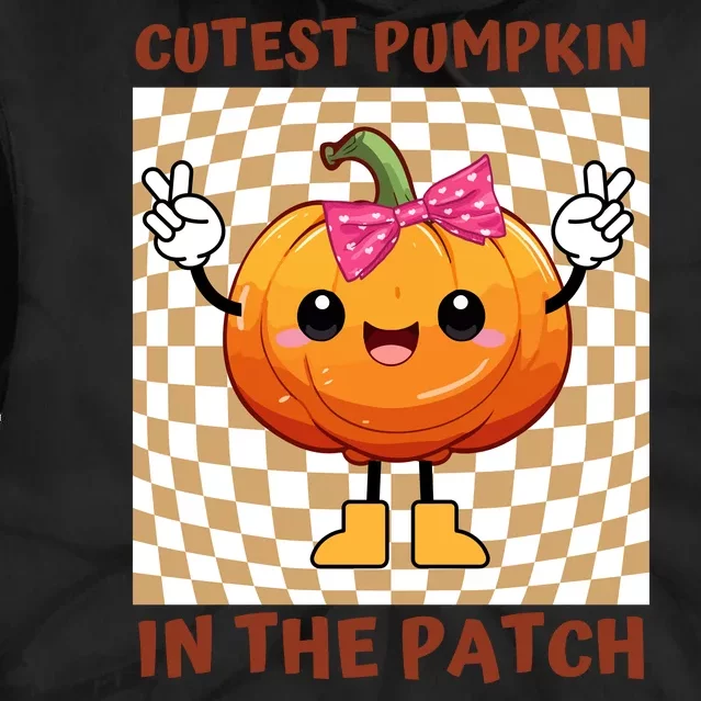 Cutest Pumpkin In The Patch Halloween Costume Gift Tie Dye Hoodie