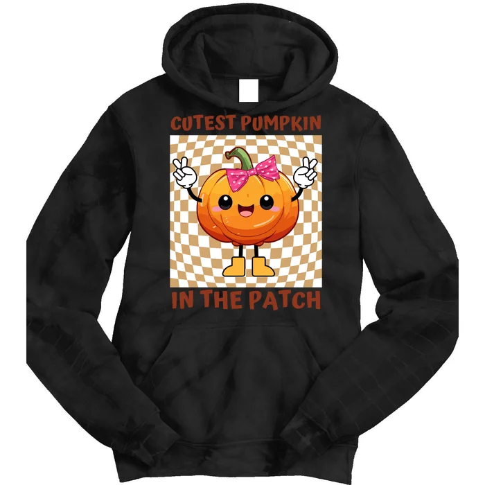 Cutest Pumpkin In The Patch Halloween Costume Gift Tie Dye Hoodie