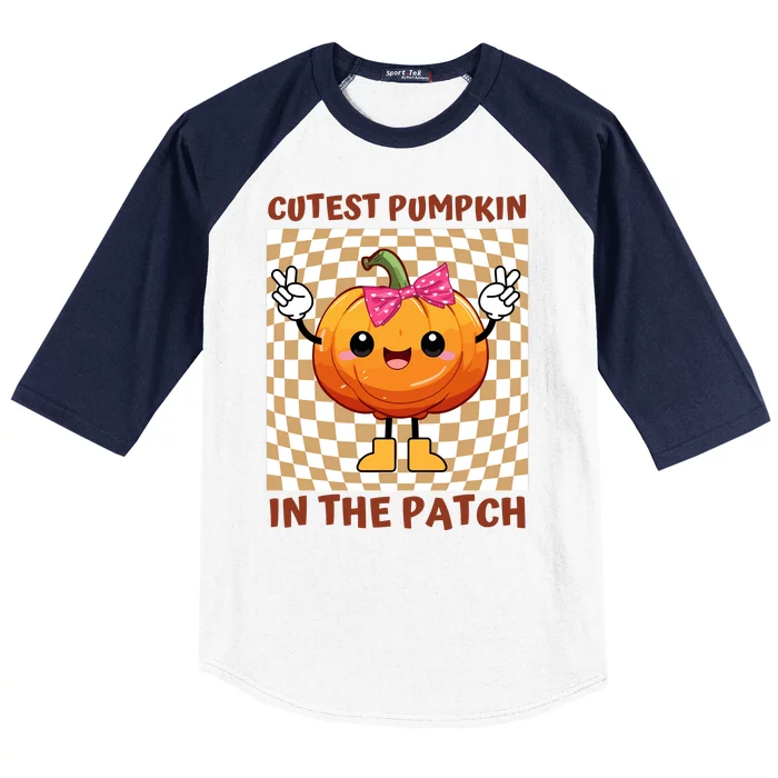 Cutest Pumpkin In The Patch Halloween Costume Gift Baseball Sleeve Shirt