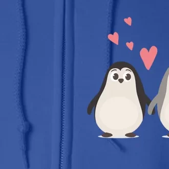 Cute Penguins In Love Cute Couple Valentines Day Gift Cool Gift Full Zip Hoodie