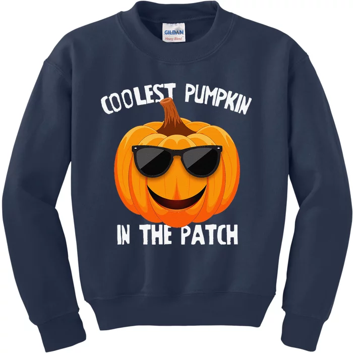 Coolest Pumpkin In The Patch Halloween Gift Gift Kids Sweatshirt