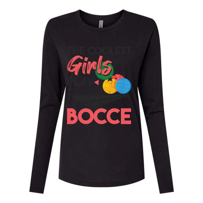 Cool Play Italian Bocce Bocce Ball Player Gift Womens Cotton Relaxed Long Sleeve T-Shirt