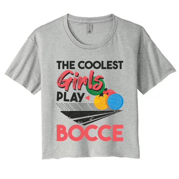 Cool Play Italian Bocce Bocce Ball Player Gift Women's Crop Top Tee