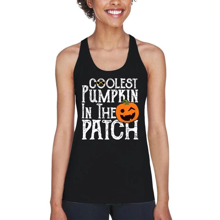 Coolest Pumpkin In The Patch Halloween Women's Racerback Tank