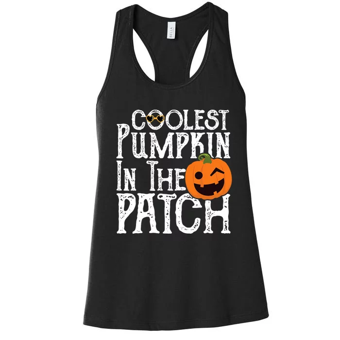 Coolest Pumpkin In The Patch Halloween Women's Racerback Tank