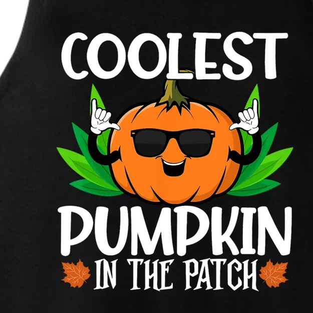 Coolest Pumpkin In The Patch Sunglasses Pumpkin Halloween Gift Ladies Tri-Blend Wicking Tank