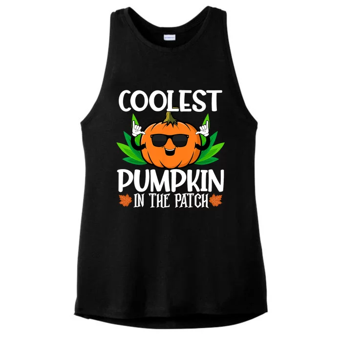 Coolest Pumpkin In The Patch Sunglasses Pumpkin Halloween Gift Ladies Tri-Blend Wicking Tank