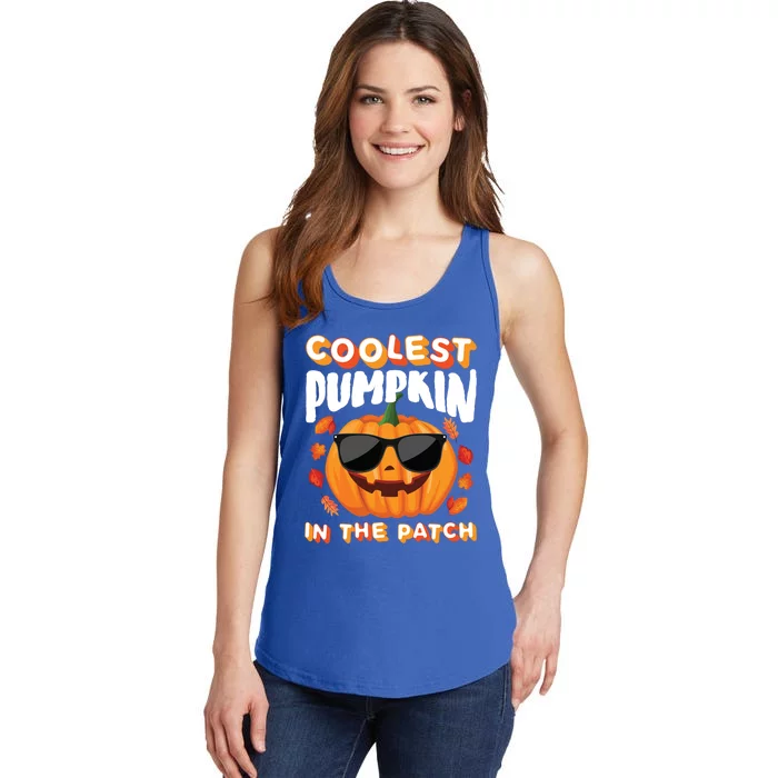 Coolest Pumpkin In The Patch Vintage Halloween Party Cute Gift Ladies Essential Tank