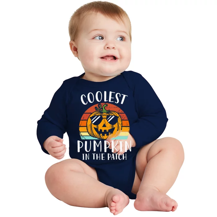 Coolest Pumpkin In The Patch Halloween Baby Long Sleeve Bodysuit