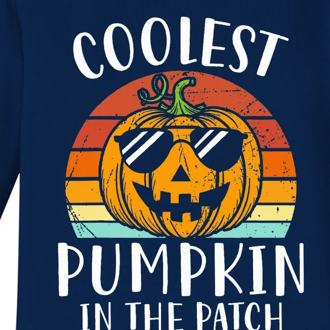 Coolest Pumpkin In The Patch Halloween Baby Long Sleeve Bodysuit