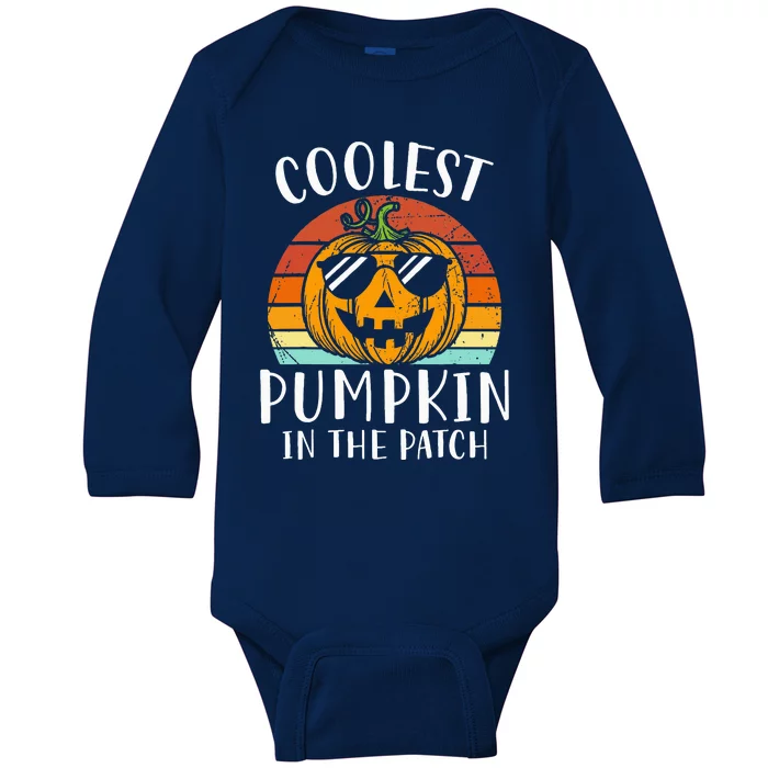 Coolest Pumpkin In The Patch Halloween Baby Long Sleeve Bodysuit