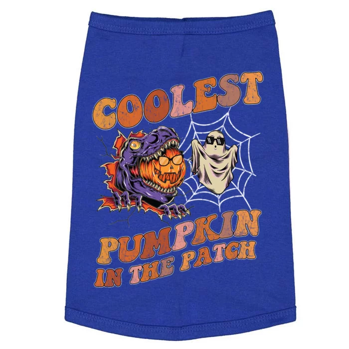 Coolest Pumpkin In The Patch Dinosaur T Rex Halloween Cute Gift Doggie Tank