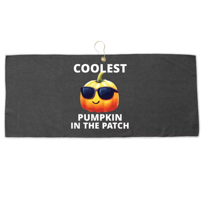 Coolest Pumpkin In The Patch Halloween Kids Large Microfiber Waffle Golf Towel