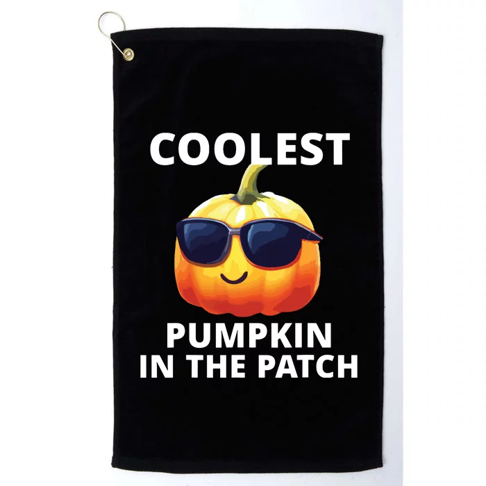 Coolest Pumpkin In The Patch Halloween Kids Platinum Collection Golf Towel