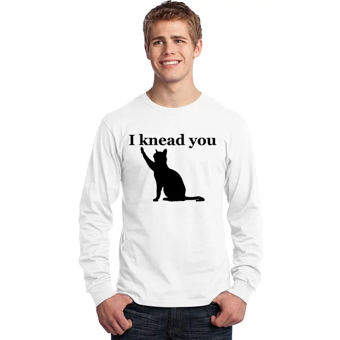 Cat Pun. I Knead You Kneading Cat. Kitty Biscuits Animal Pun Tall Long Sleeve T-Shirt