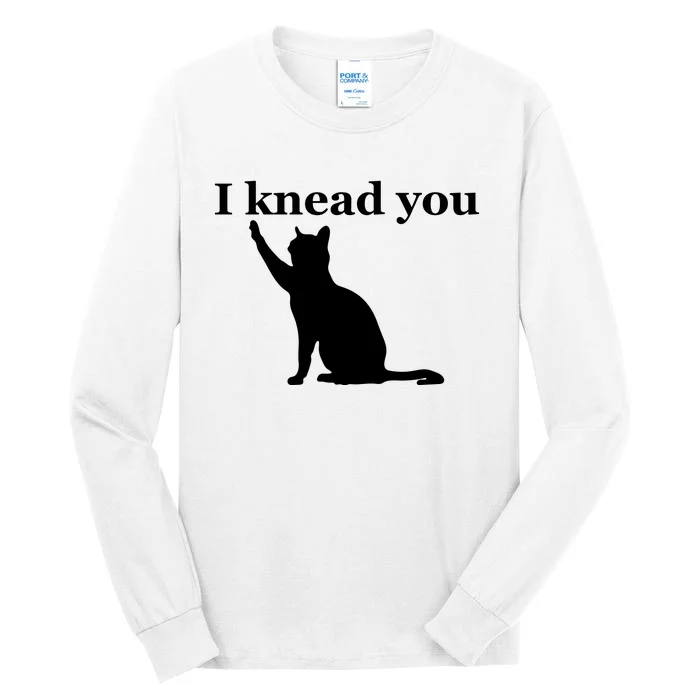 Cat Pun. I Knead You Kneading Cat. Kitty Biscuits Animal Pun Tall Long Sleeve T-Shirt