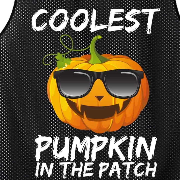 Coolest Pumpkin In The Patch Halloween Mesh Reversible Basketball Jersey Tank