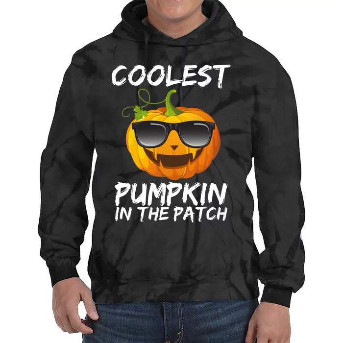 Coolest Pumpkin In The Patch Halloween Tie Dye Hoodie