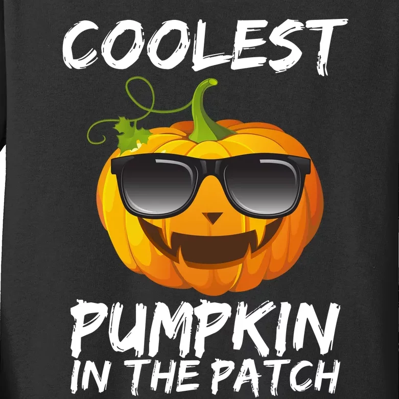 Coolest Pumpkin In The Patch Halloween Kids Long Sleeve Shirt