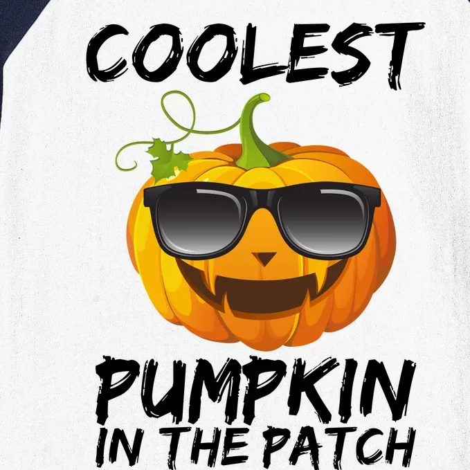 Coolest Pumpkin In The Patch Halloween Baseball Sleeve Shirt