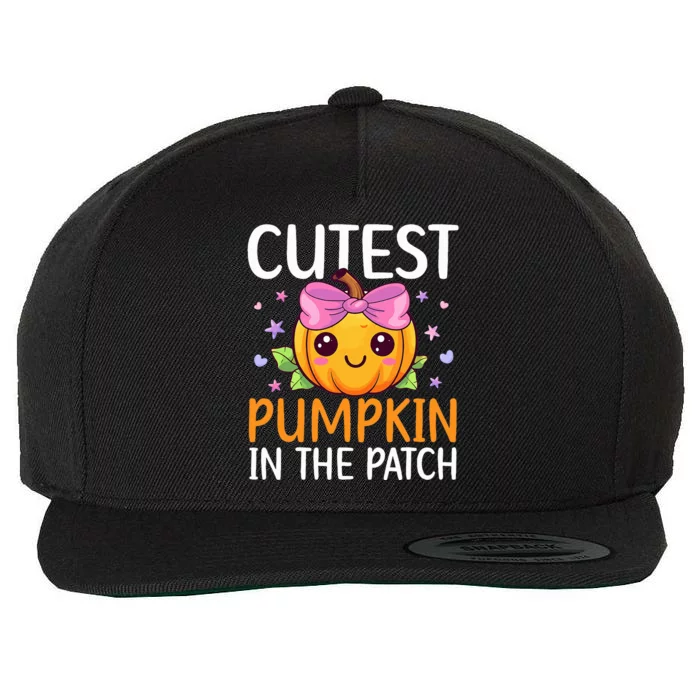 Cutest Pumpkin In The Patch Halloween Pumpkin Wool Snapback Cap