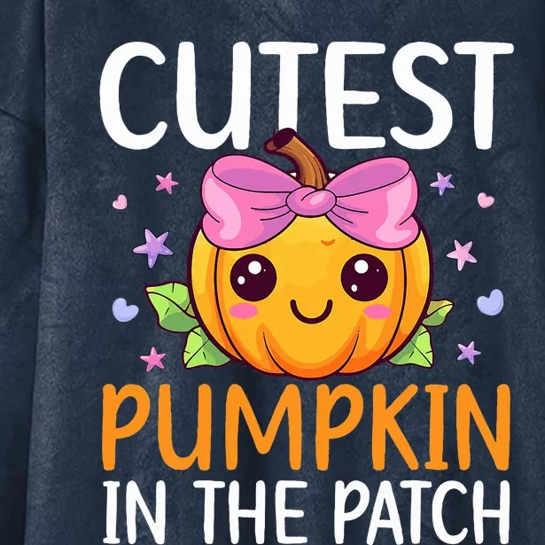 Cutest Pumpkin In The Patch Halloween Pumpkin Hooded Wearable Blanket