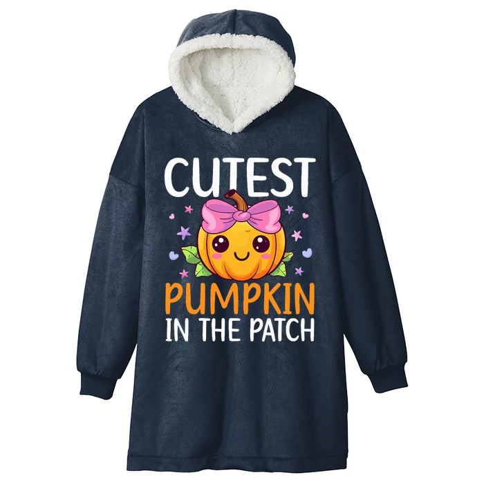 Cutest Pumpkin In The Patch Halloween Pumpkin Hooded Wearable Blanket