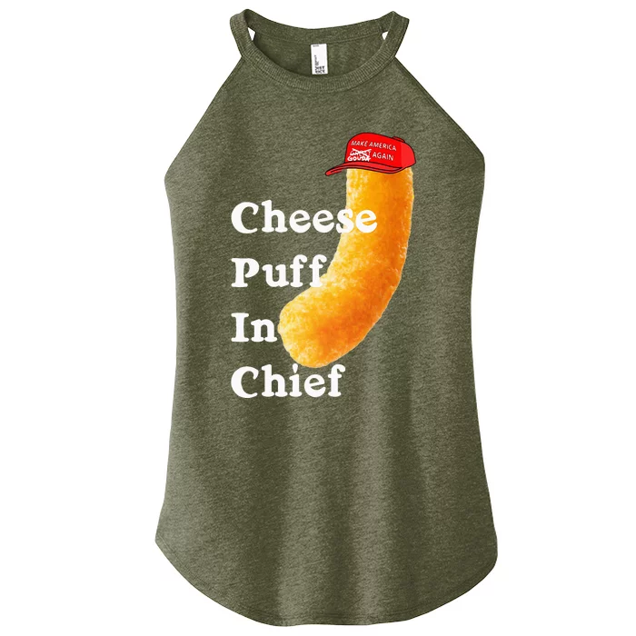 Cheese Puff In Chief Orange Trump Women’s Perfect Tri Rocker Tank