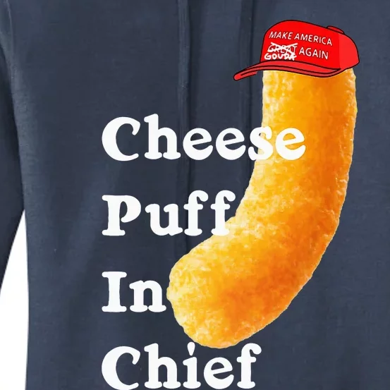 Cheese Puff In Chief Orange Trump Women's Pullover Hoodie