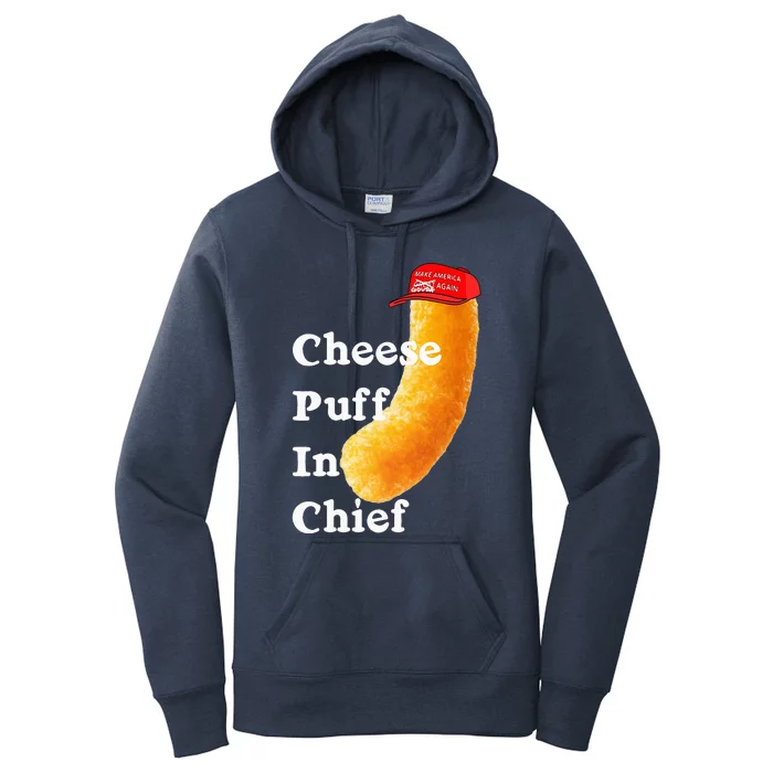 Cheese Puff In Chief Orange Trump Women's Pullover Hoodie