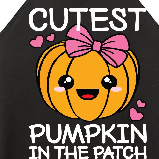 Cutest Pumpkin In The Patch Funny Halloween Thanksgiving Women’s Perfect Tri Rocker Tank